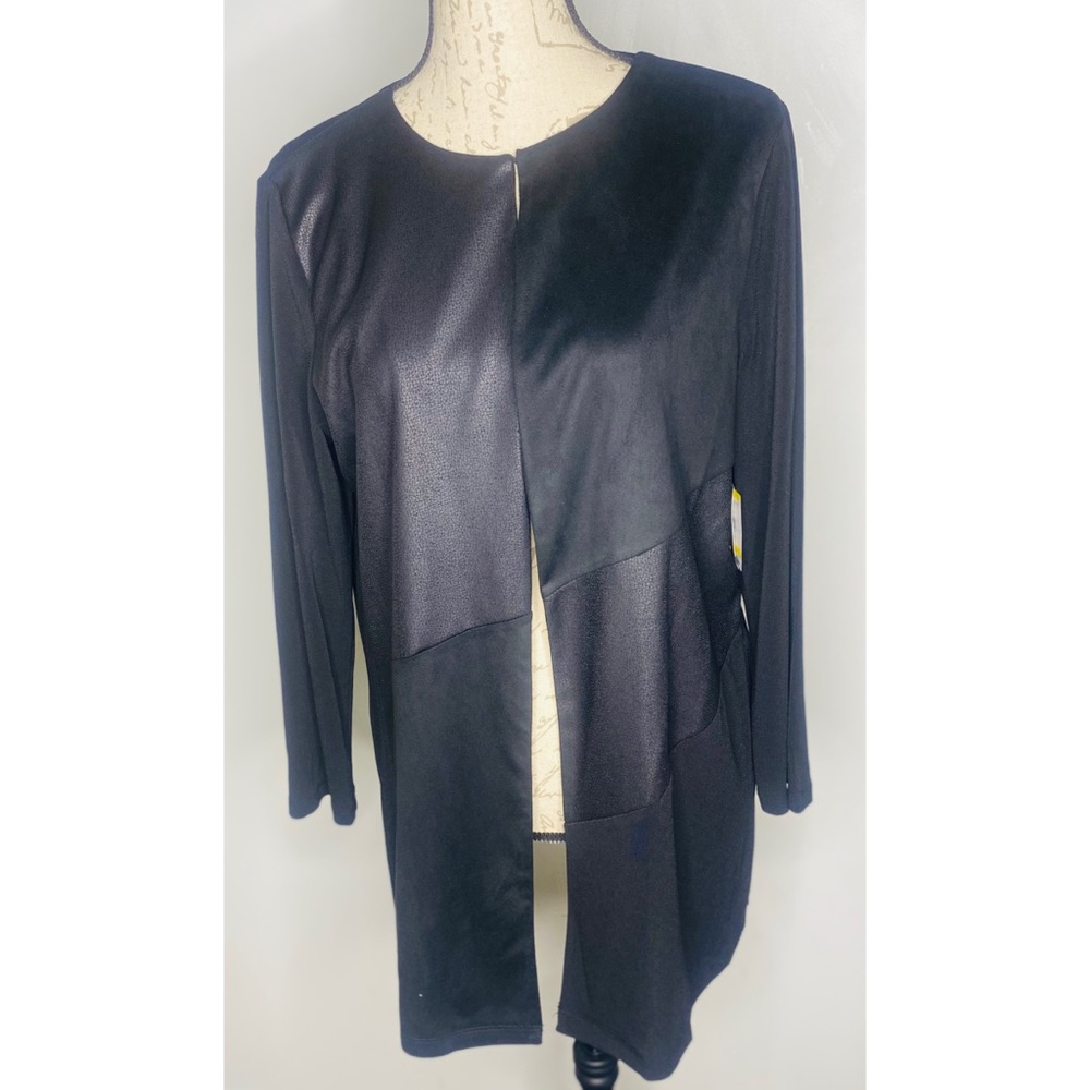 NWT KASPER Gorgeous Black Duster